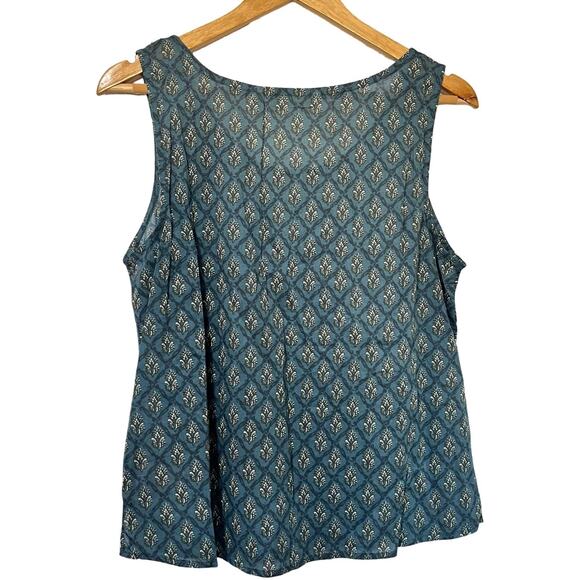Soft Surroundings Commelina Top & Tank Size M Blue Floral Boho Prairecore NWT - Picture 6 of 9